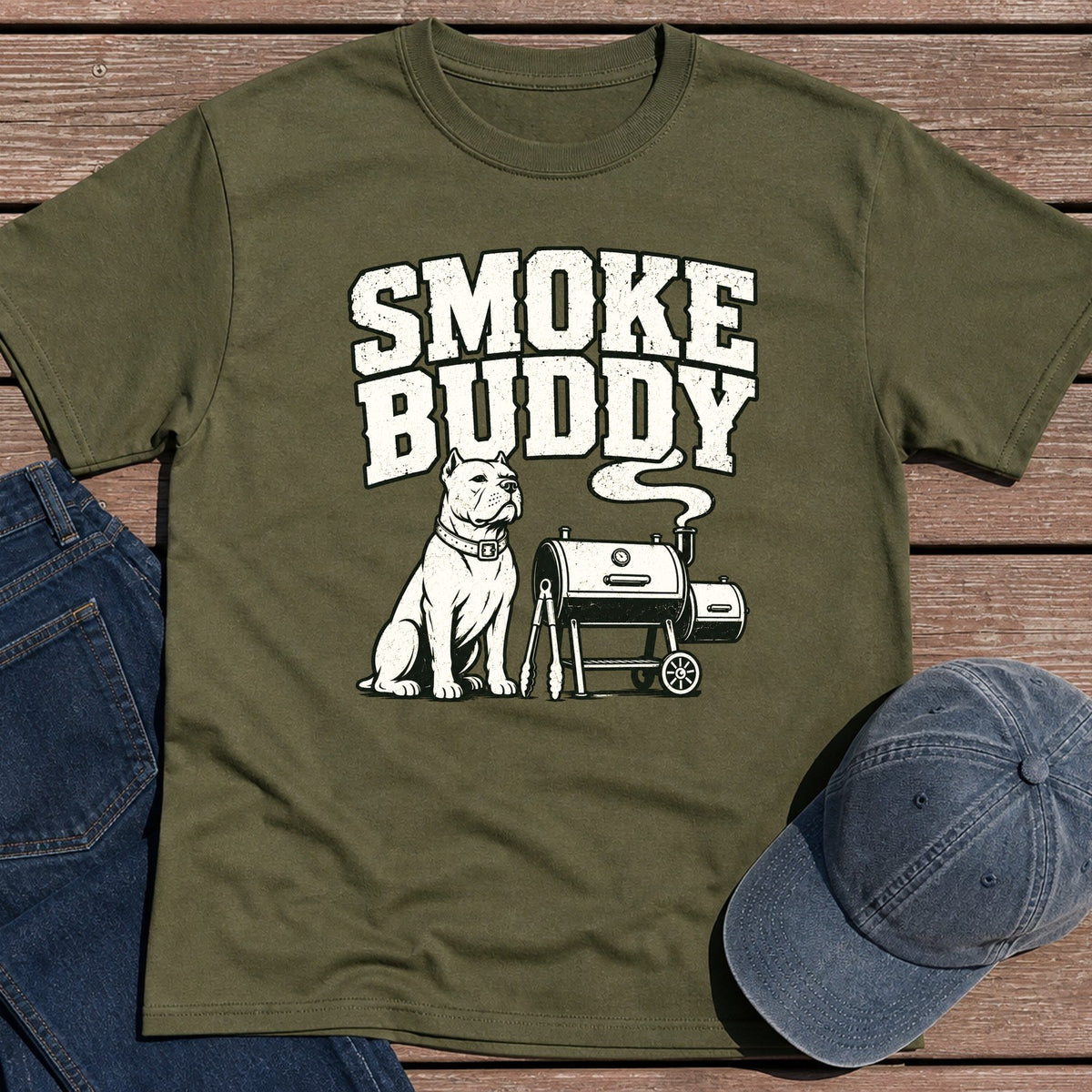 Smoke Buddy T-Shirt - Military Green
