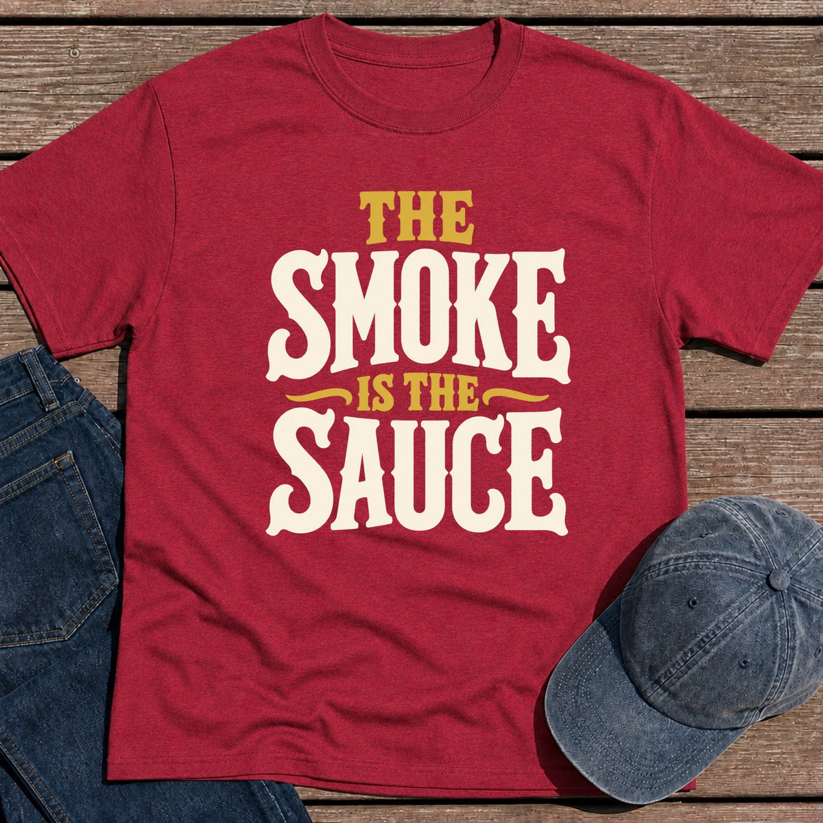 Smoke Sauce T-Shirt - Antique Cherry Red