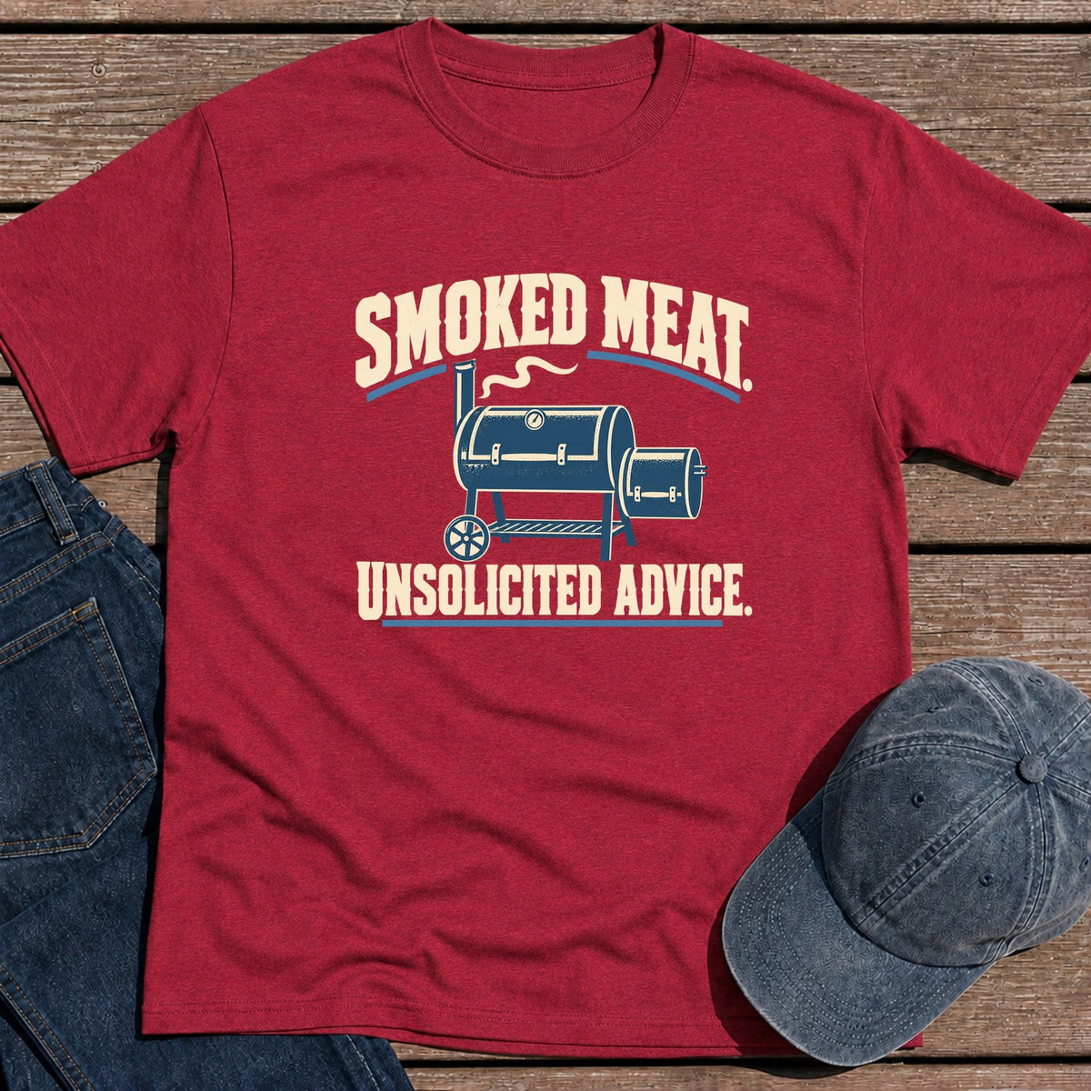 Smoked Advice T-Shirt - Antique Cherry Red