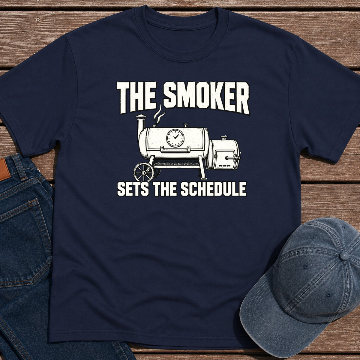 Smoker Schedule T-Shirt - Navy