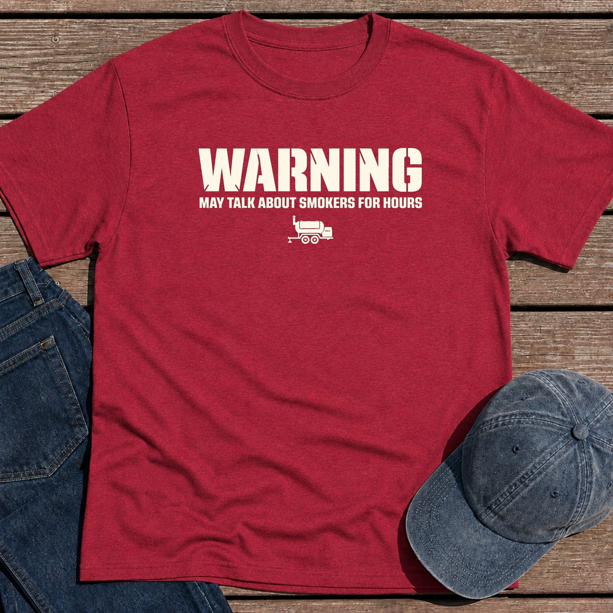Smokers Talk T-Shirt - Antique Cherry Red
