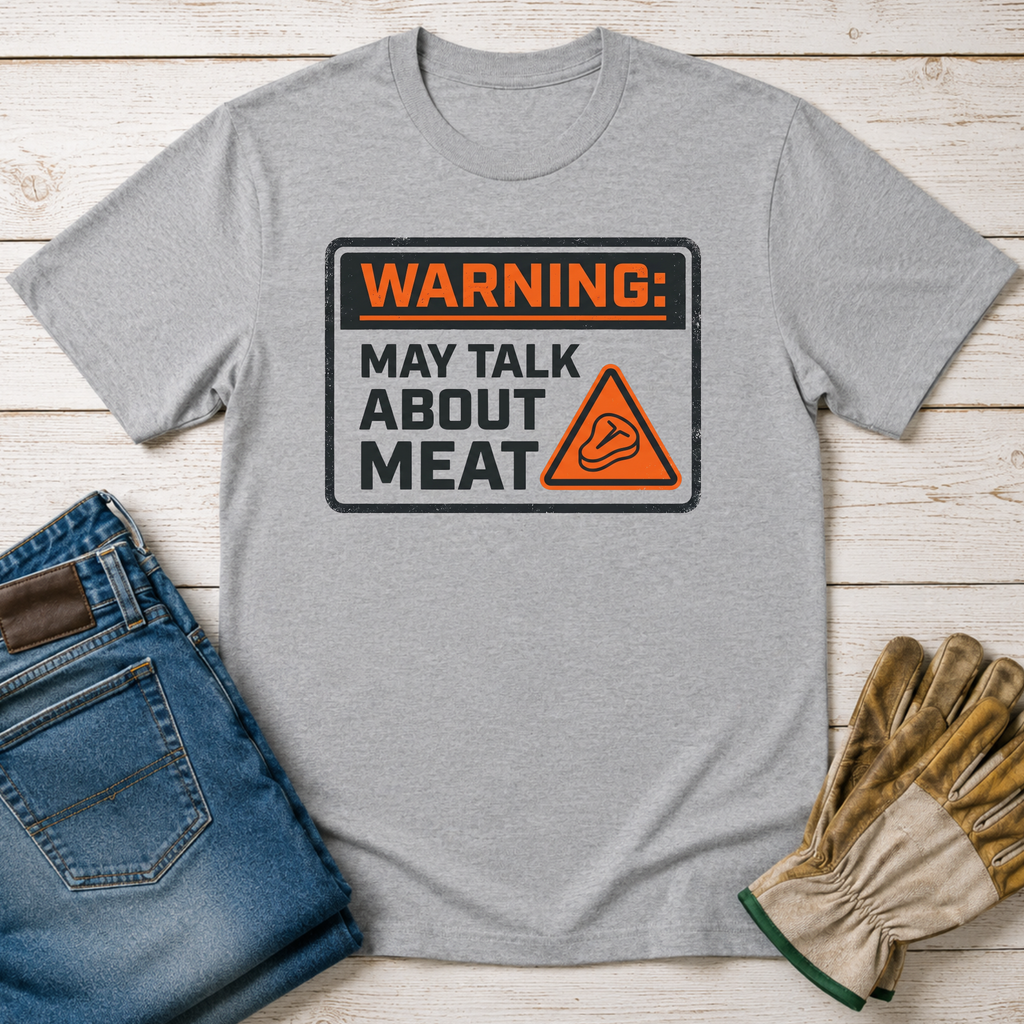 Warning: May Talk About Meat T-Shirt