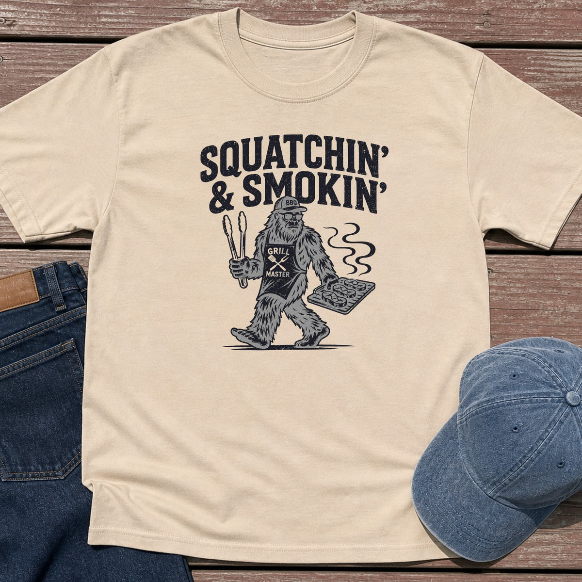 Squatchin' T-Shirt - Sand