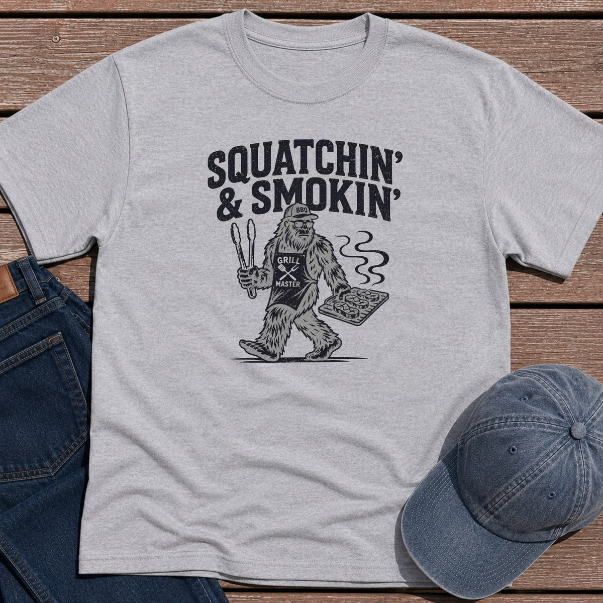 Squatchin' T-Shirt - Sport Grey