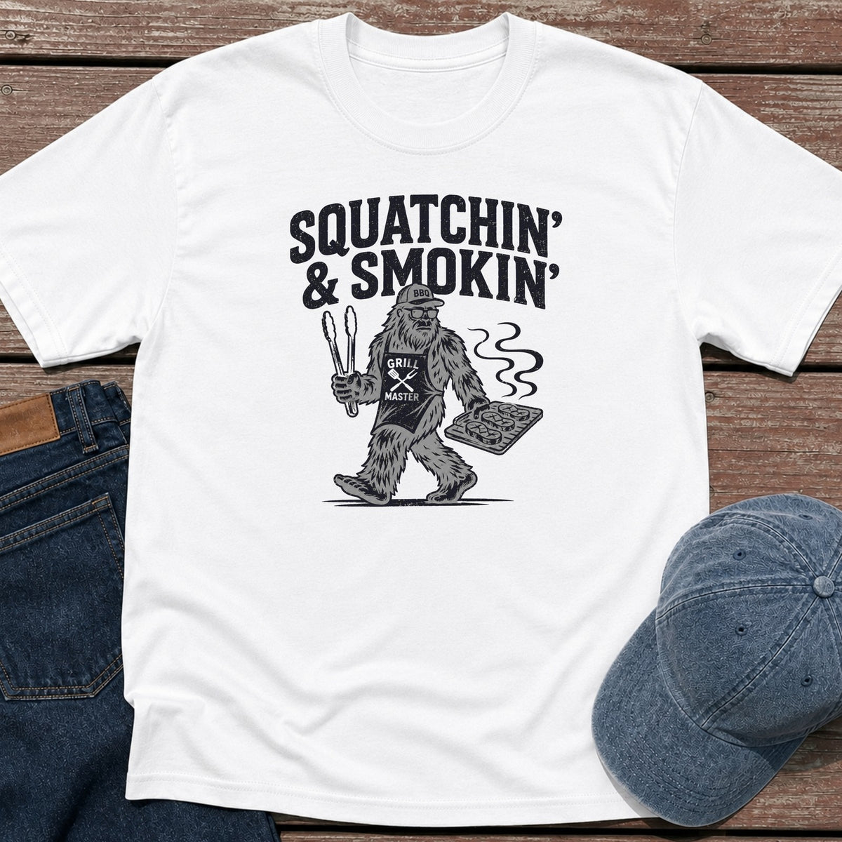 Squatchin' T-Shirt - White