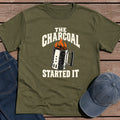 Started It T-Shirt - Military Green