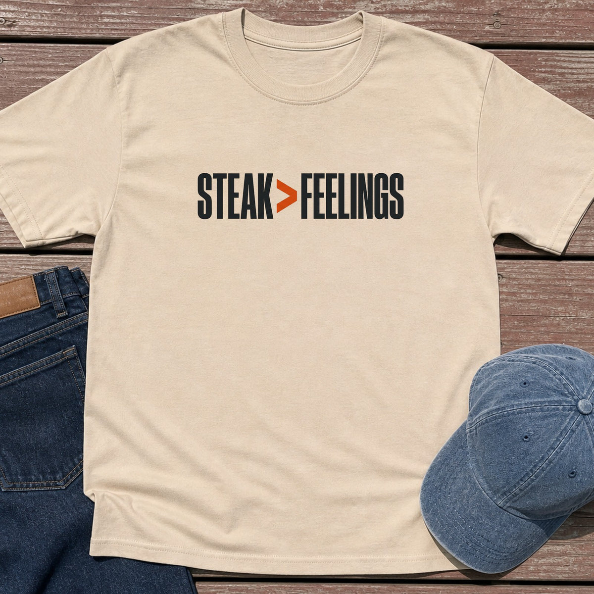 Steak > Feelings T-Shirt - Sand