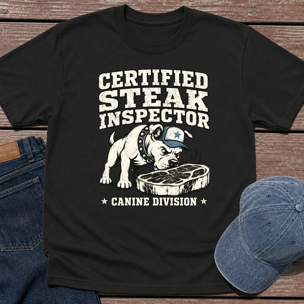 Steak Inspector T-Shirt - Black