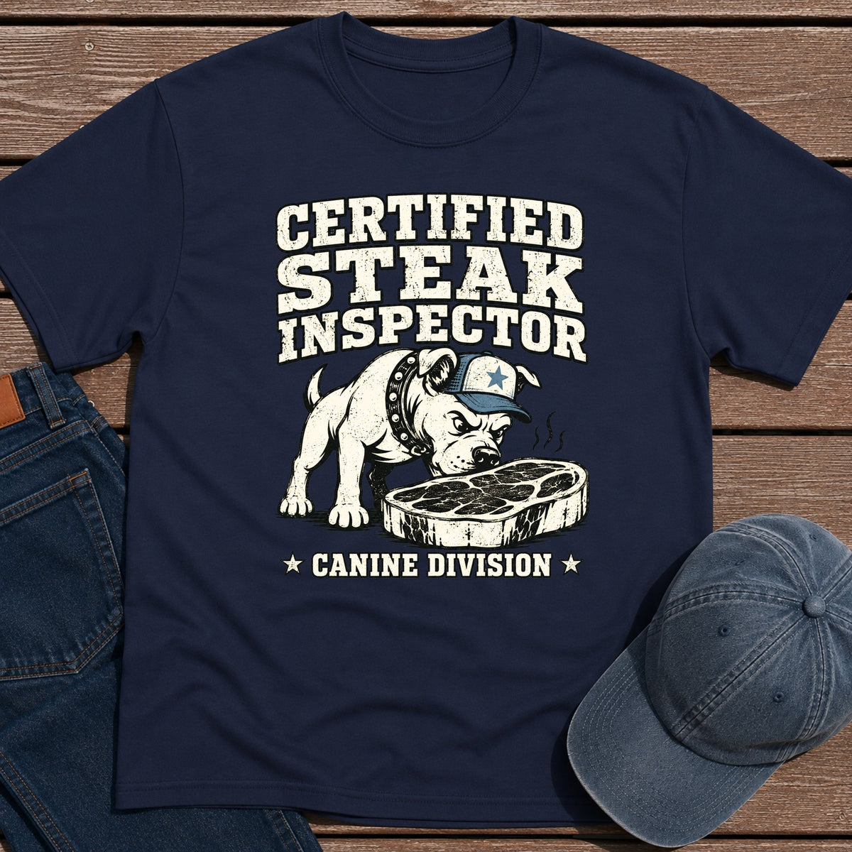 Steak Inspector T-Shirt - Navy