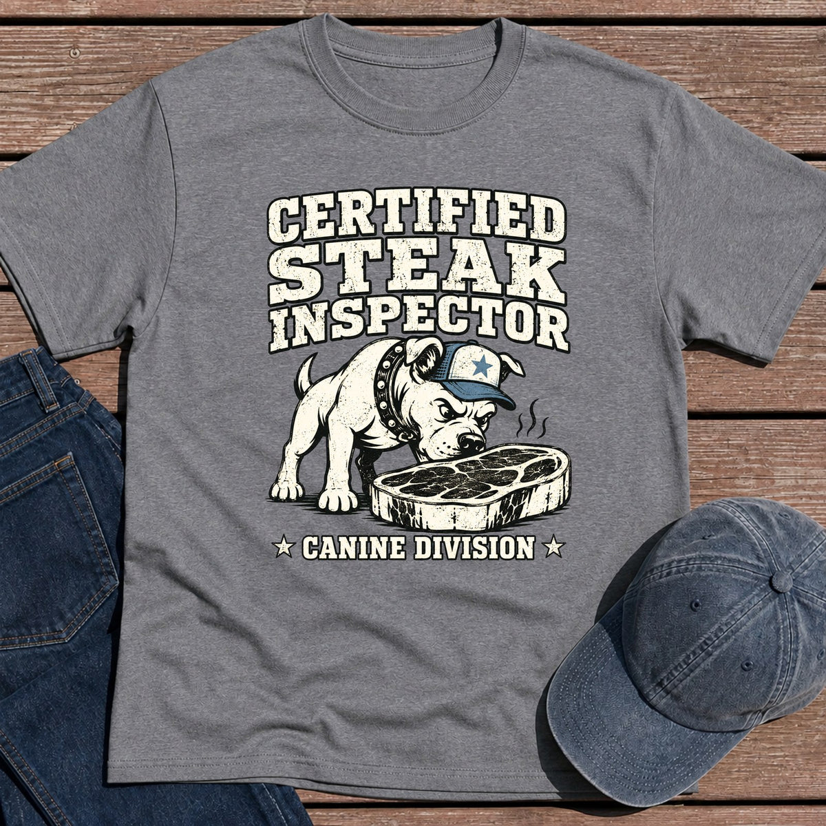 Steak Inspector T-Shirt - Tweed