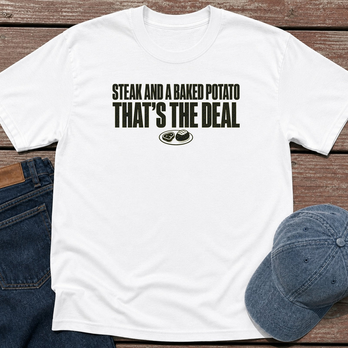 Steak & Potato T-Shirt - White
