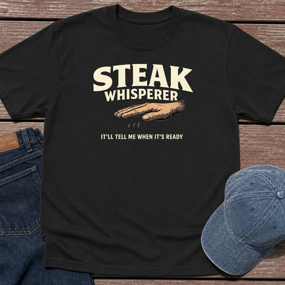 Steak Whisperer T-Shirt - Black