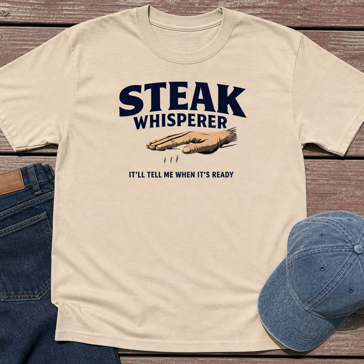 Steak Whisperer T-Shirt - Sand