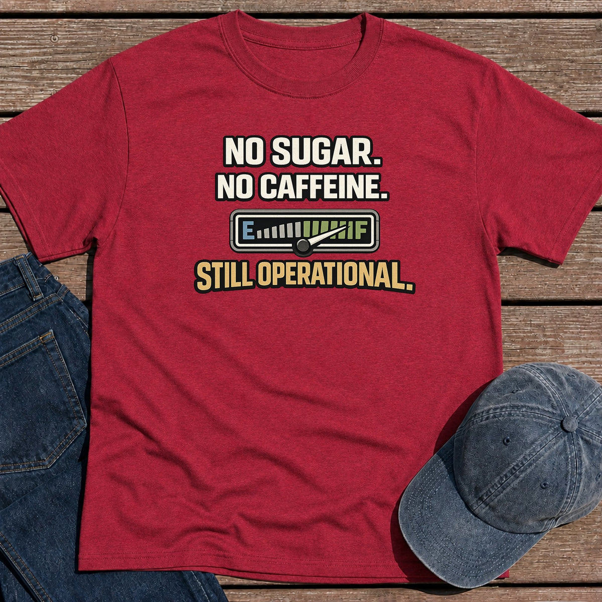 Still Operational T-Shirt - Antique Cherry Red