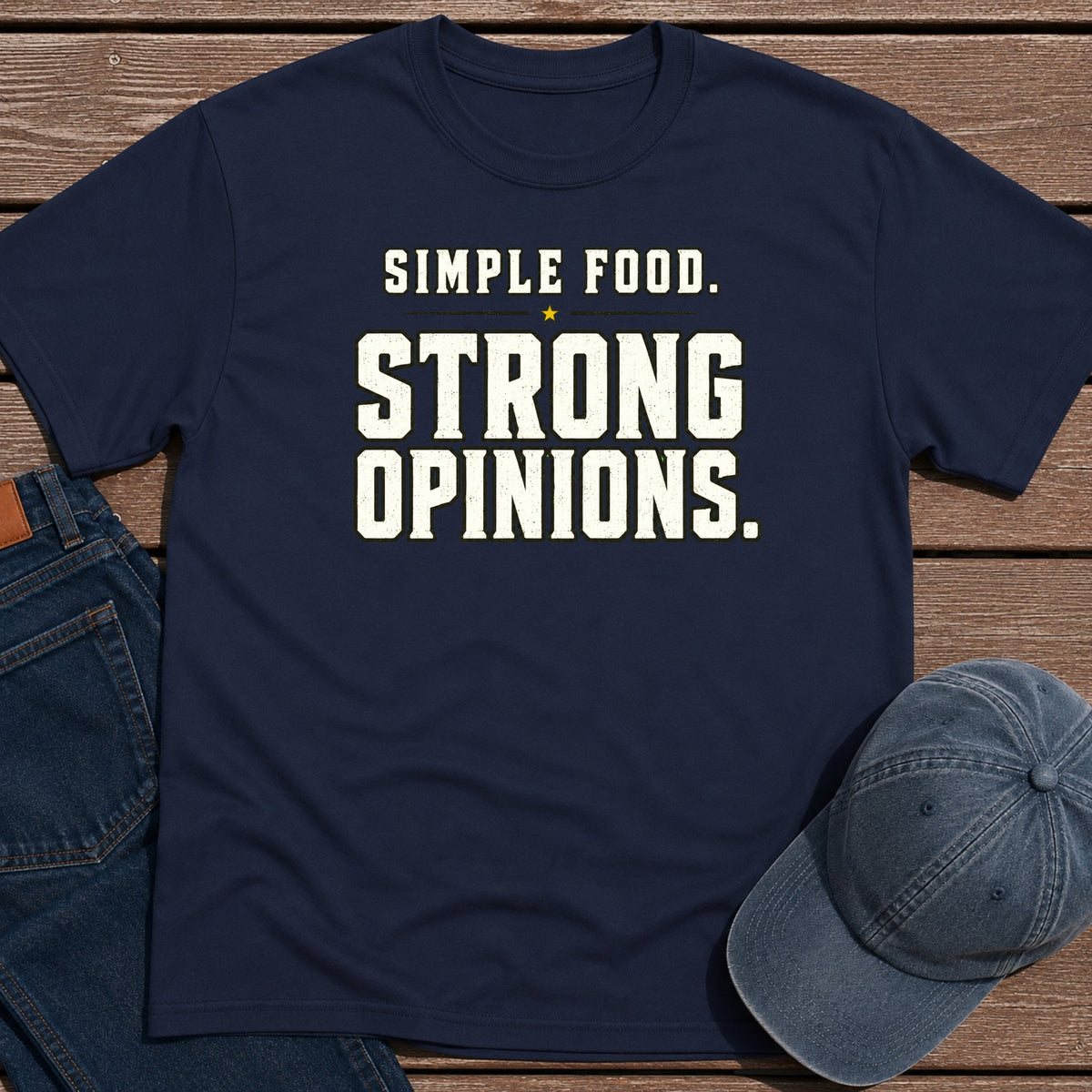 Strong Opinions T-Shirt - Navy