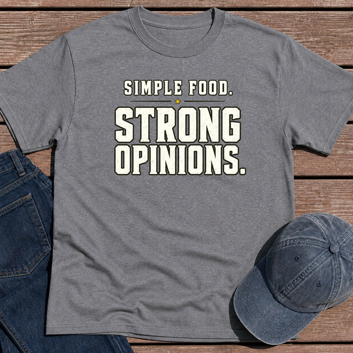 Strong Opinions T-Shirt - Tweed