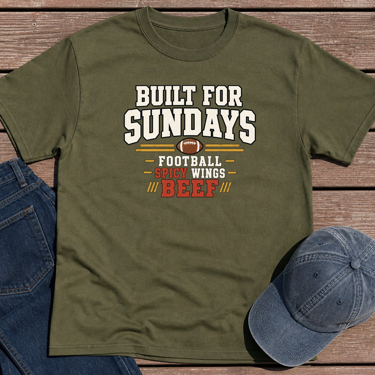 Sunday Built T-Shirt - Military Green
