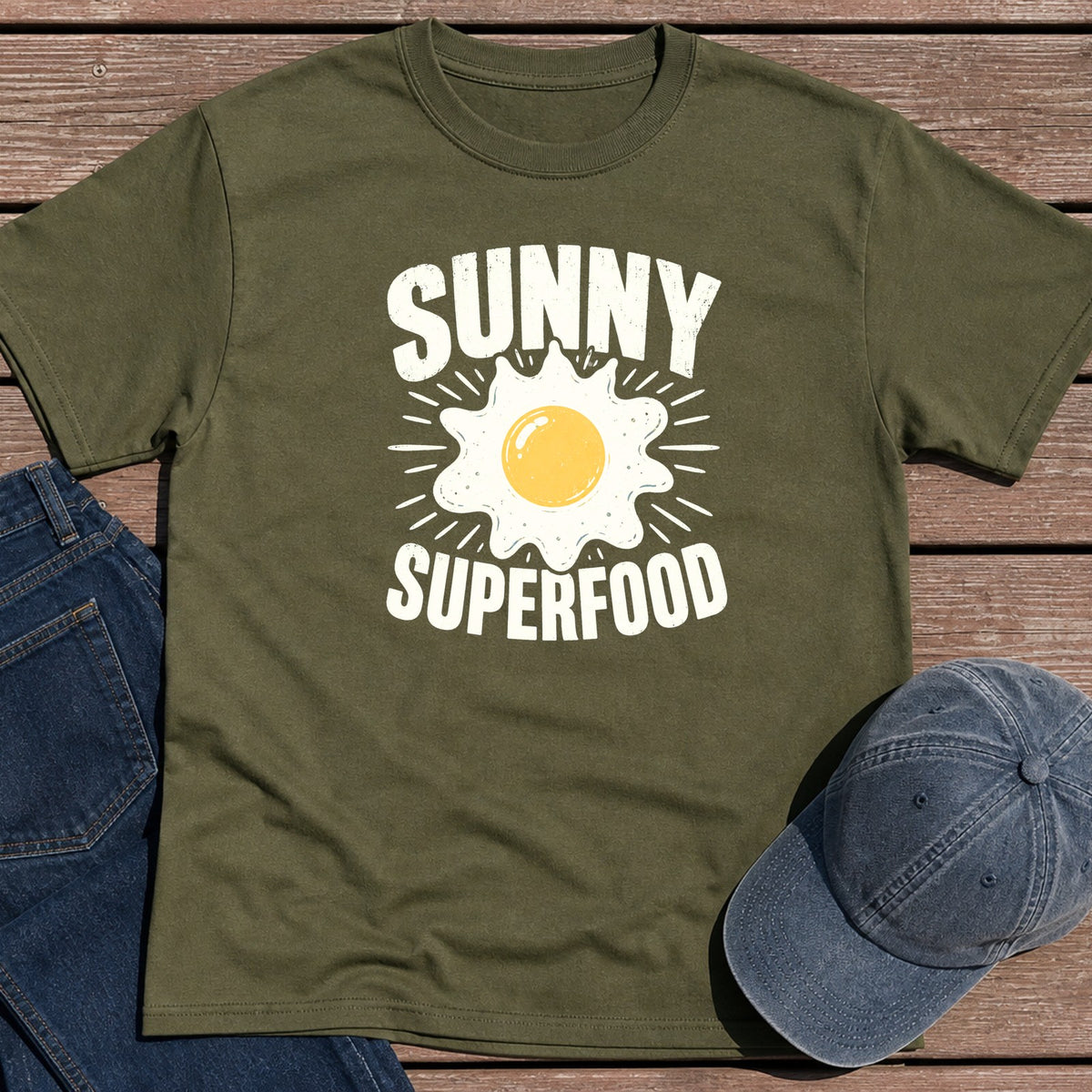 Sunny Superfood T-Shirt - Military Green