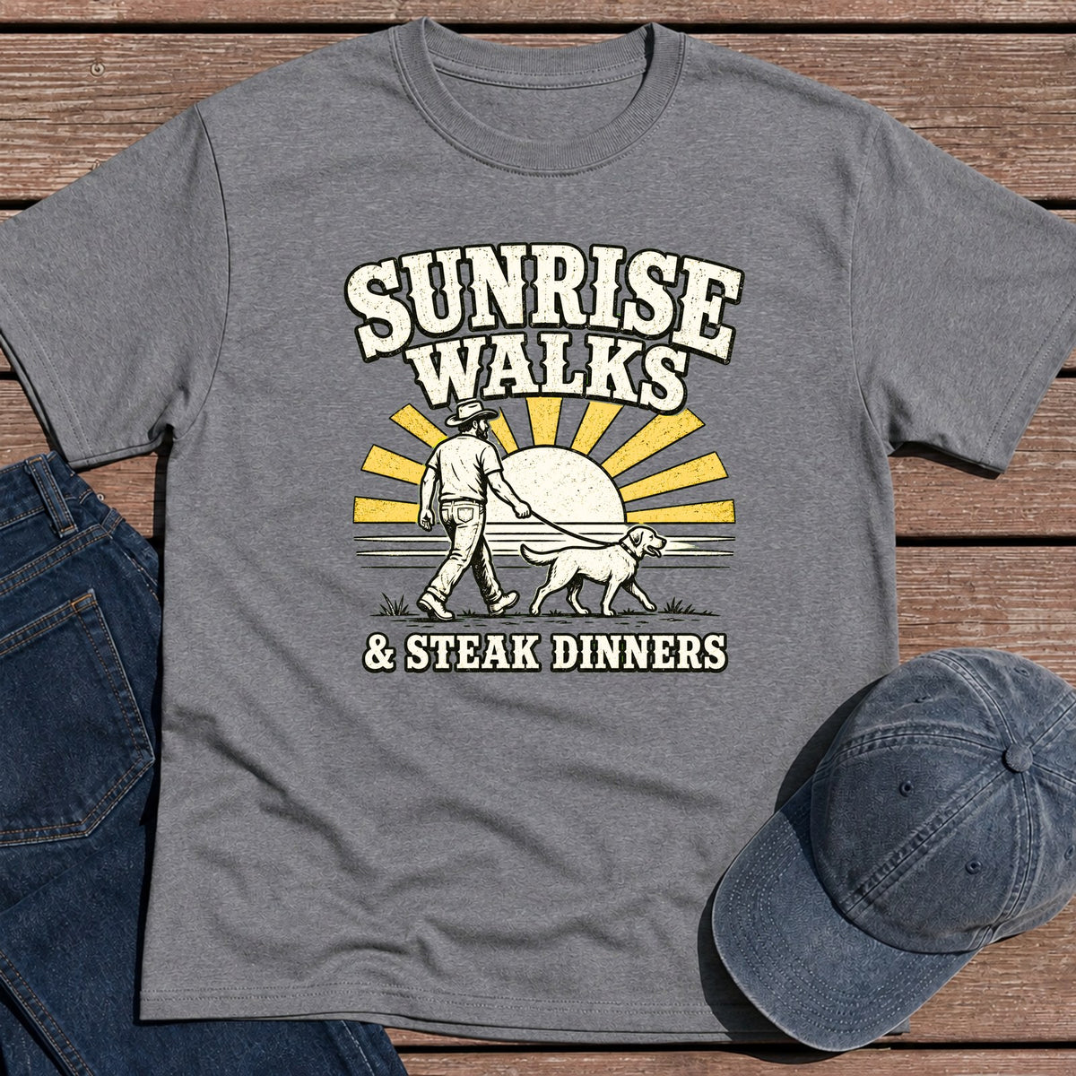 Sunrise Walks T-Shirt - Tweed