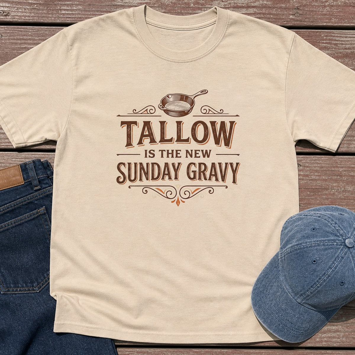 Tallow Gravy T-Shirt - Sand