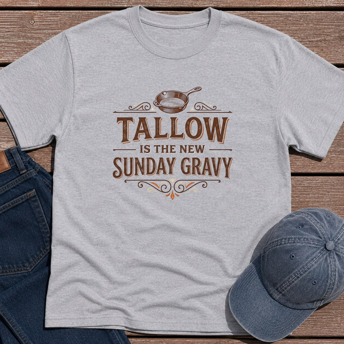 Tallow Gravy T-Shirt - Sport Grey
