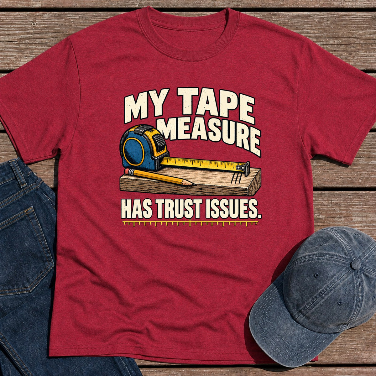 Tape Trust T-Shirt - Antique Cherry Red