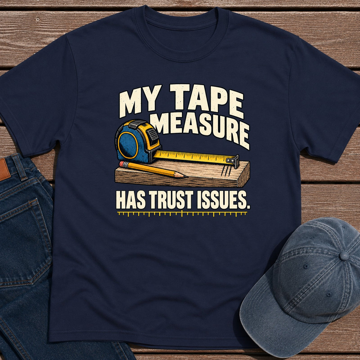 Tape Trust T-Shirt - Navy