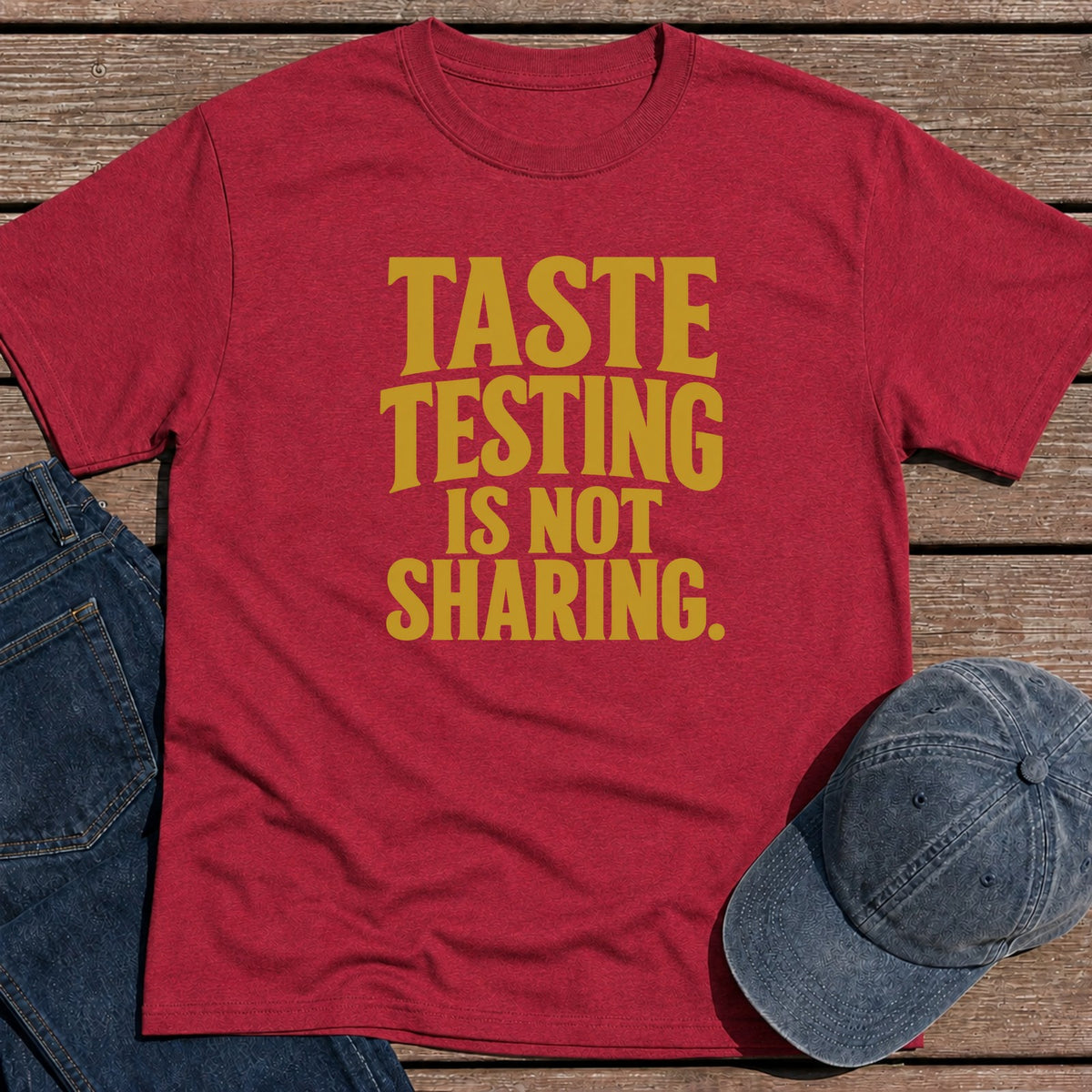 Taste Testing T-Shirt - Antique Cherry Red