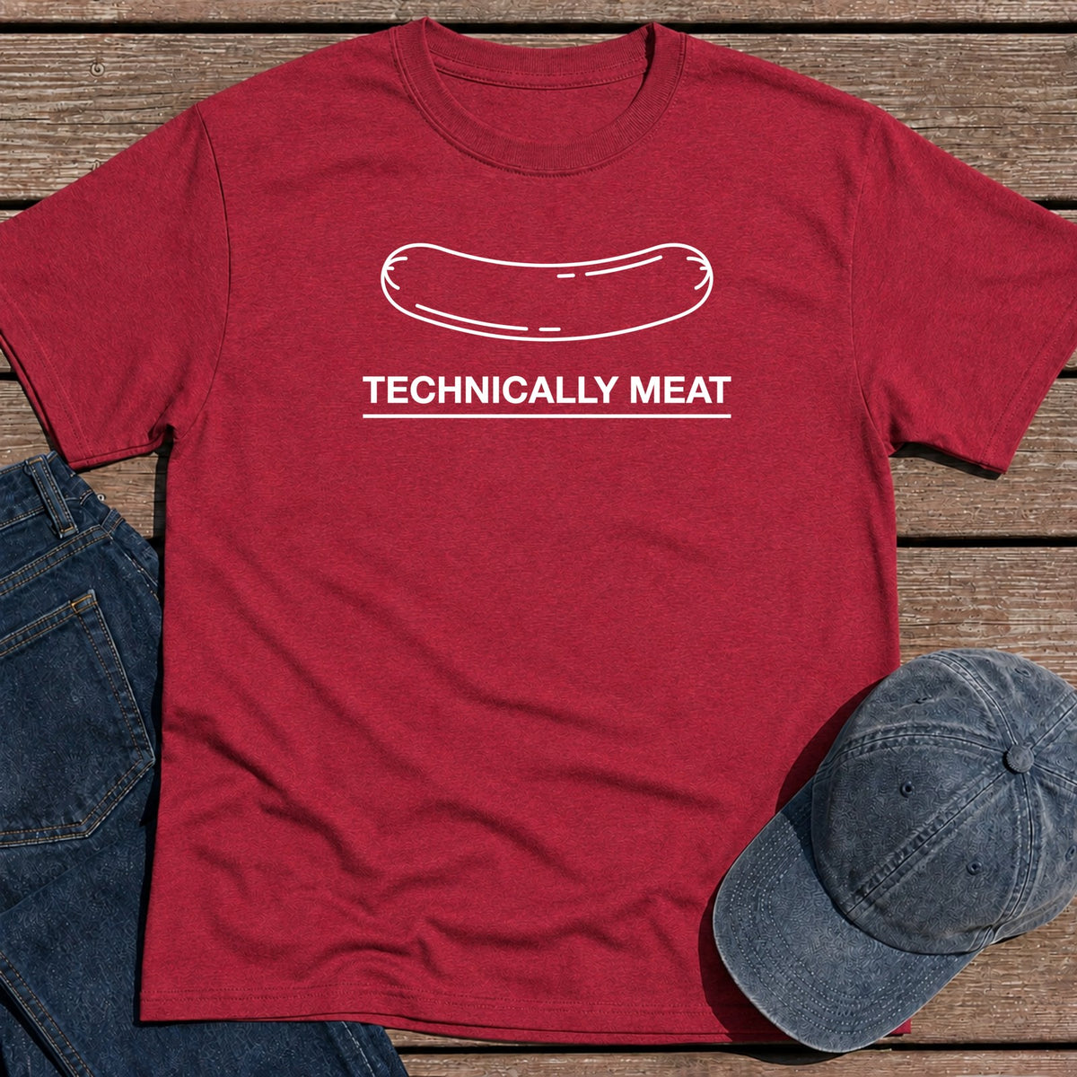 Technically Meat T-Shirt - Antique Cherry Red