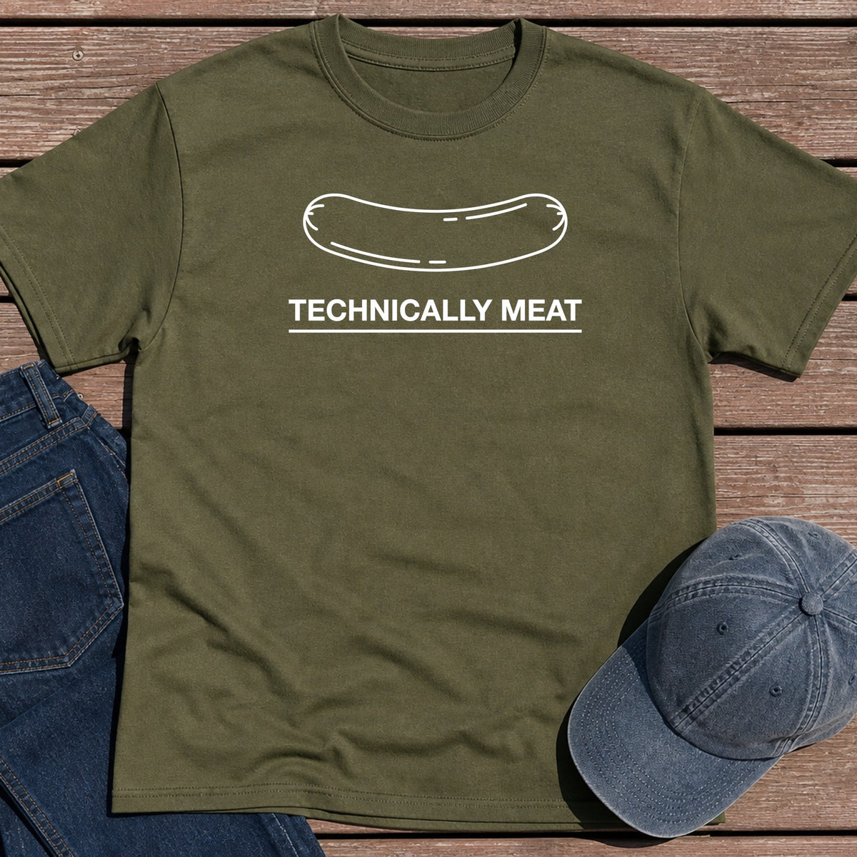 Technically Meat T-Shirt - Military Green
