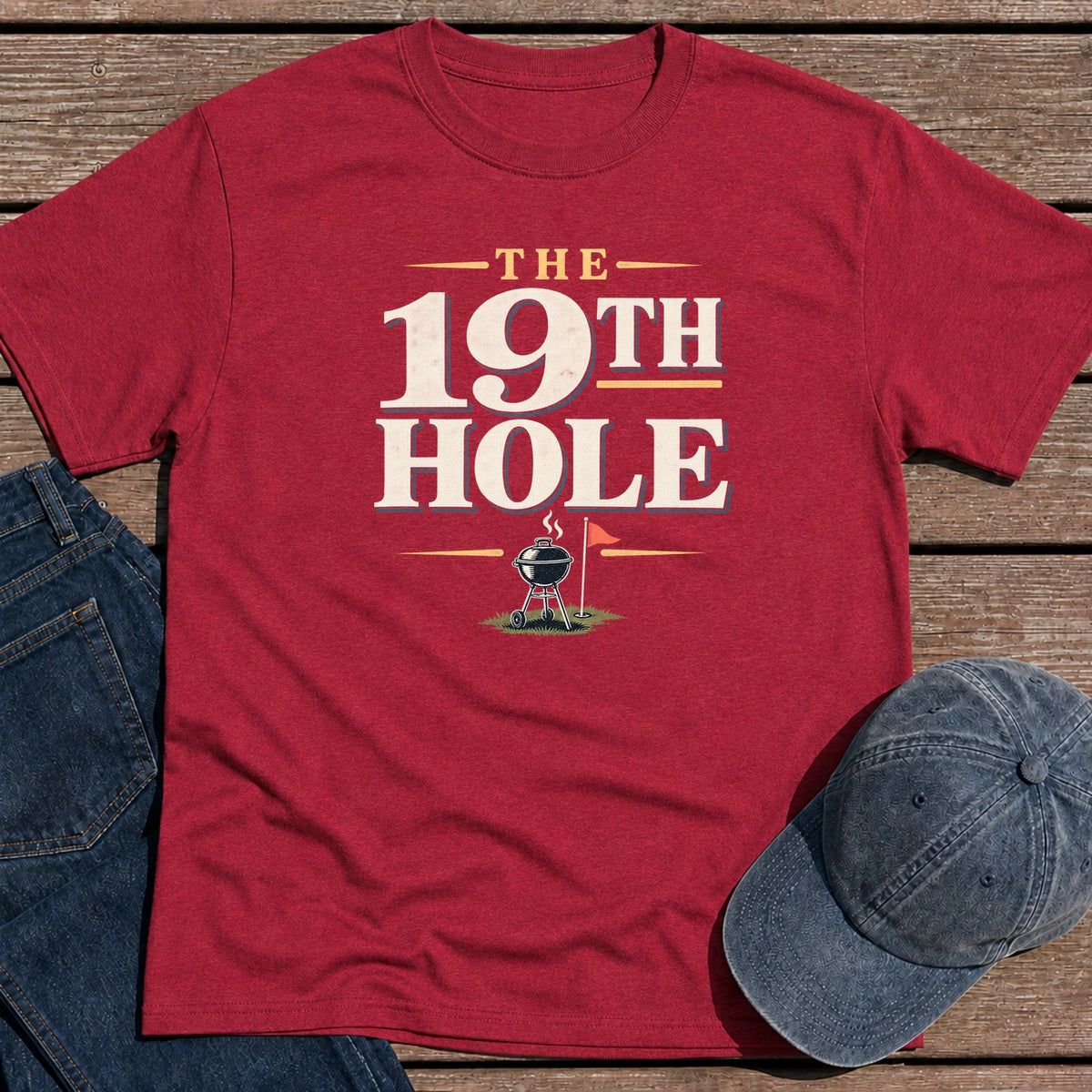19th Hole T-Shirt - Antique Cherry Red