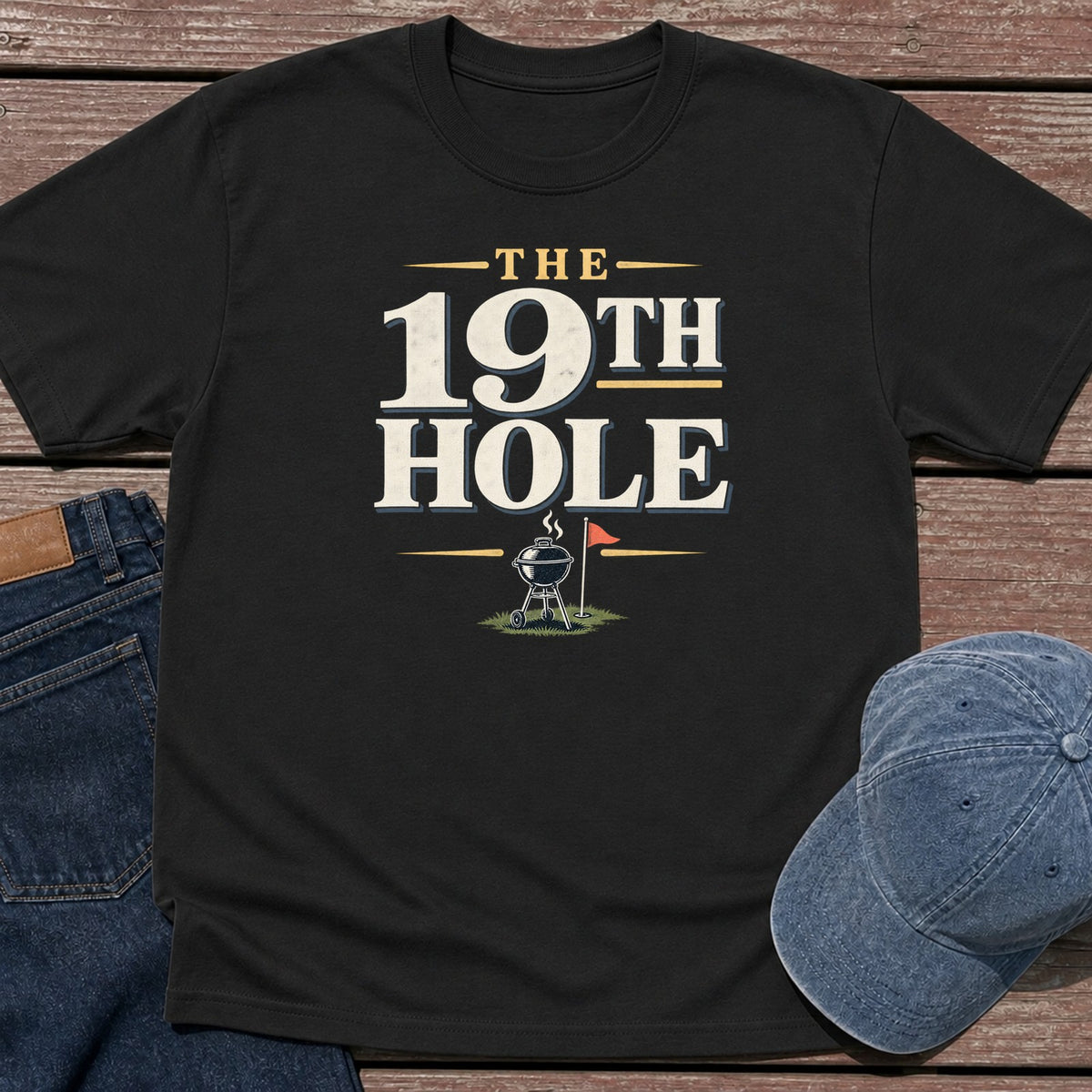 19th Hole T-Shirt - Black