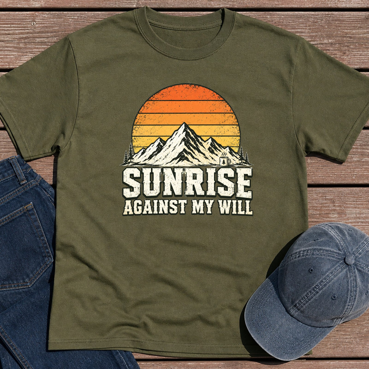 Against My Will T-Shirt - Military Green