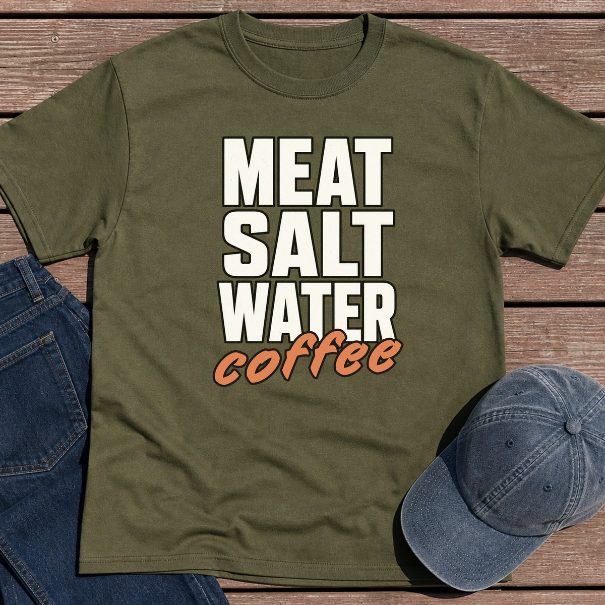 Added Coffee T-Shirt - Military Green