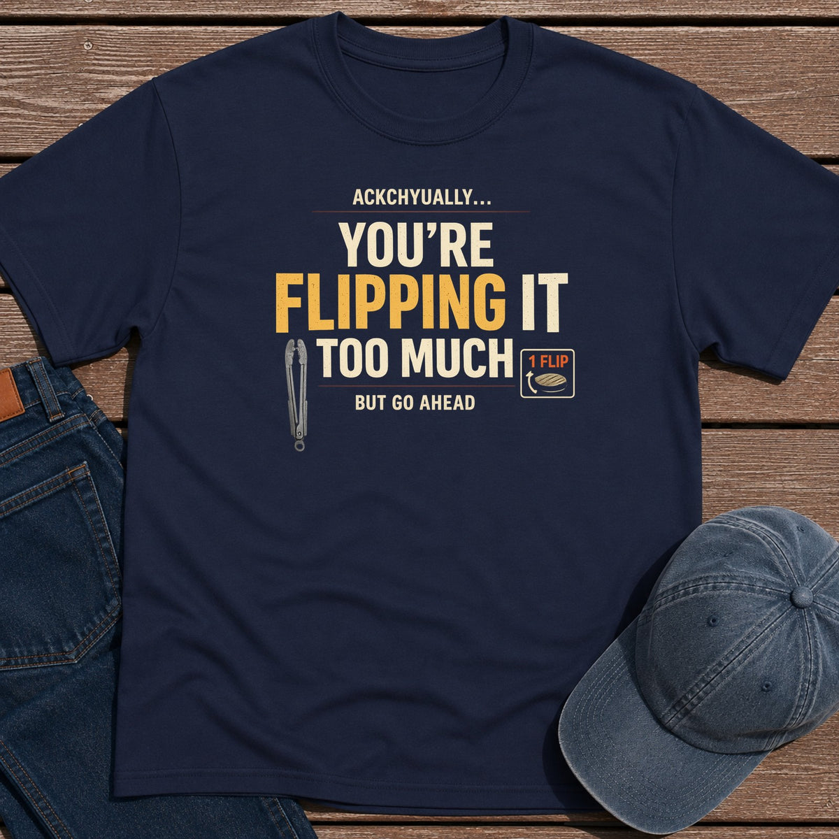 Ackchyually T-Shirt - Navy