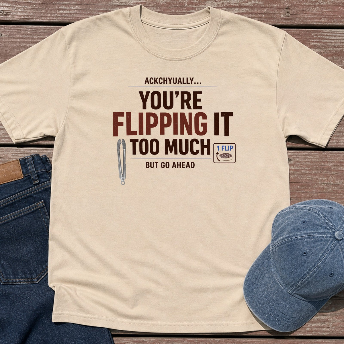 Ackchyually T-Shirt - Sand