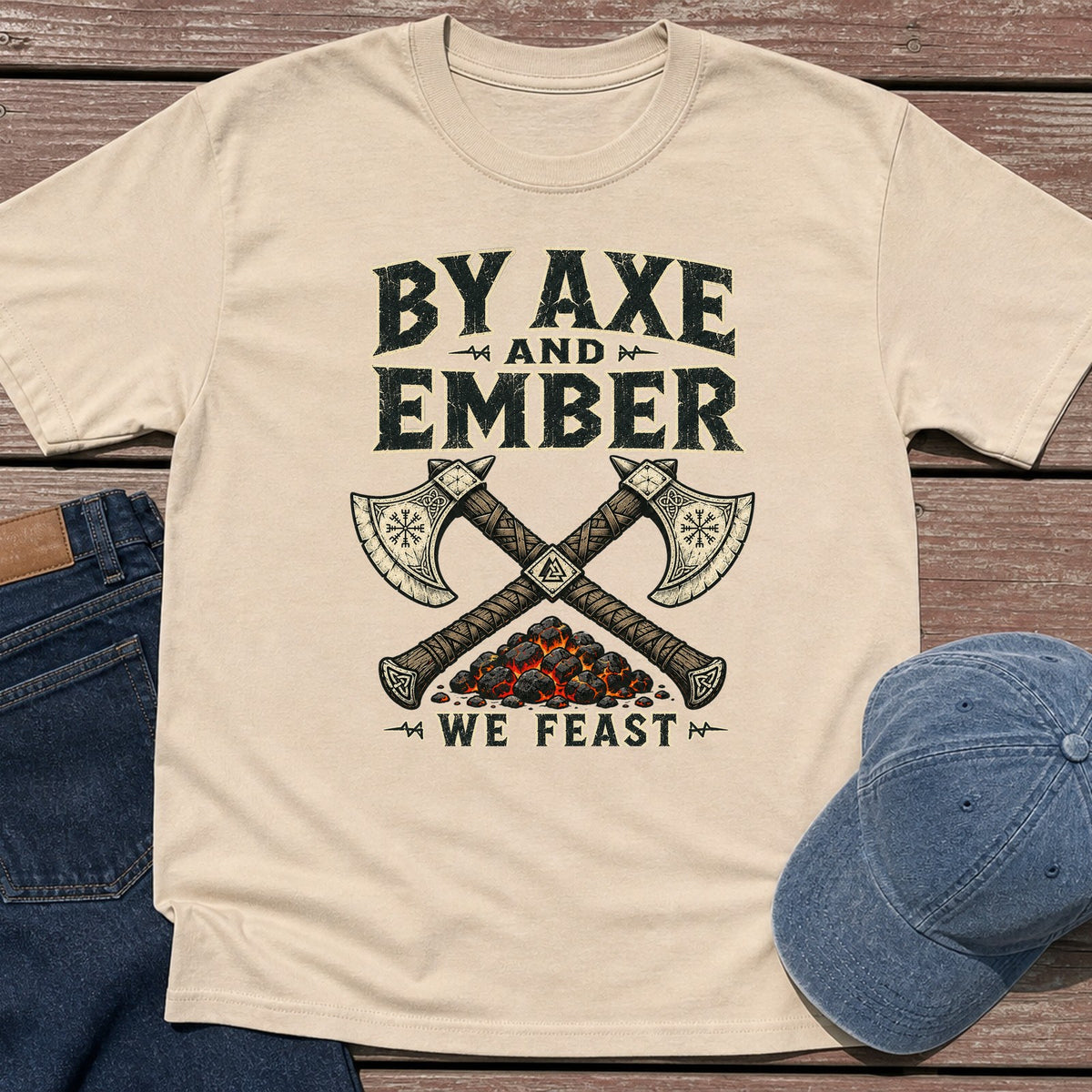 Axe & Ember T-Shirt - Sand