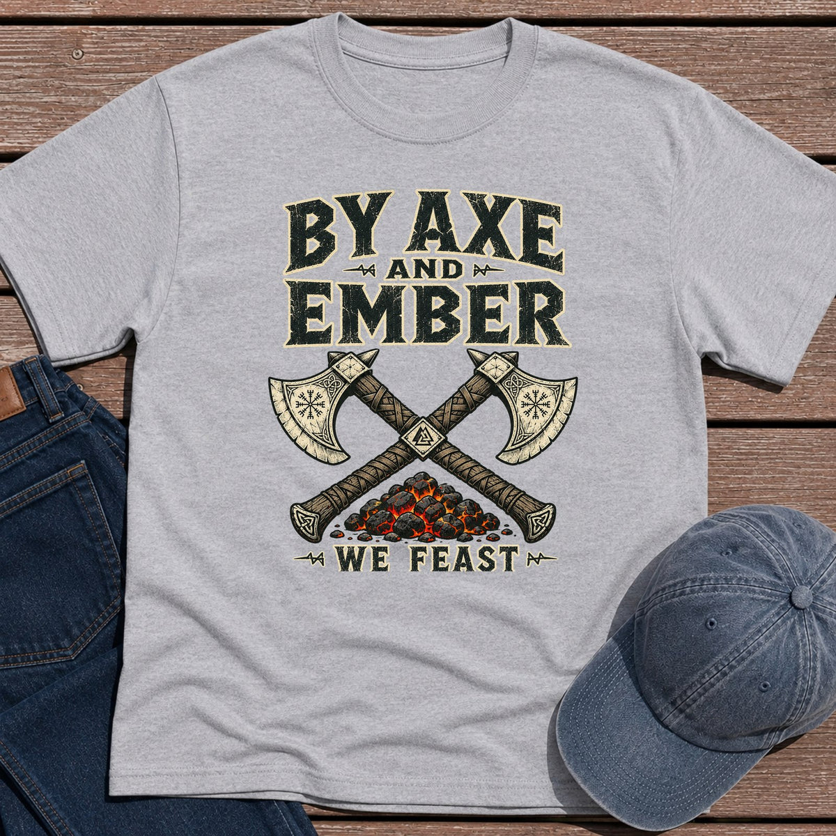 Axe & Ember T-Shirt - Sport Grey