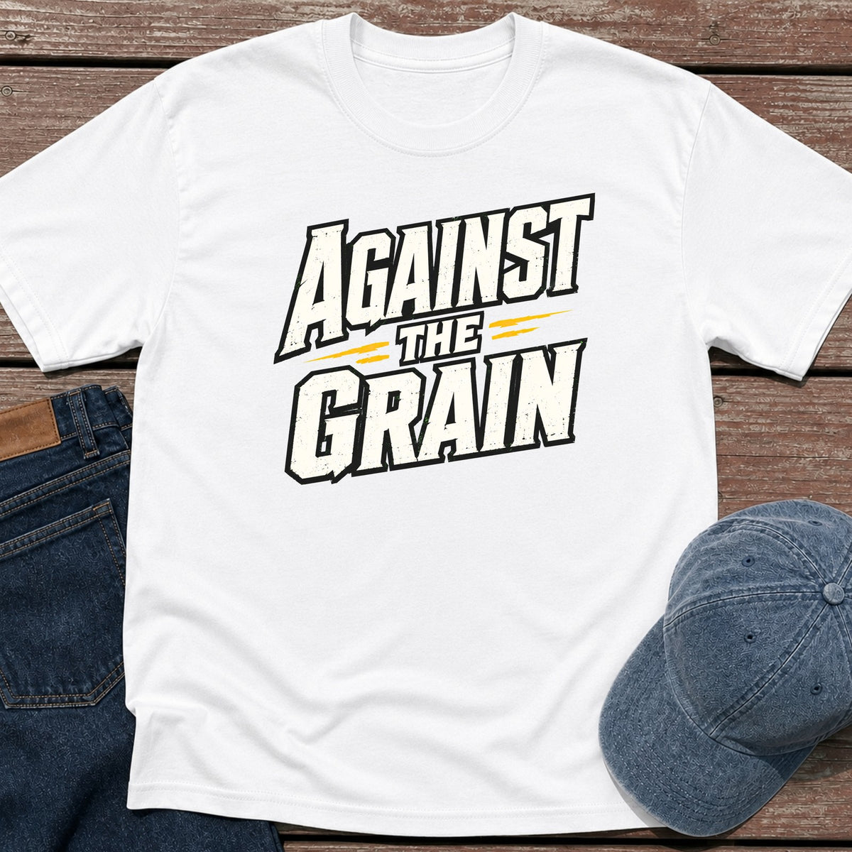 Against The Grain T-Shirt - White