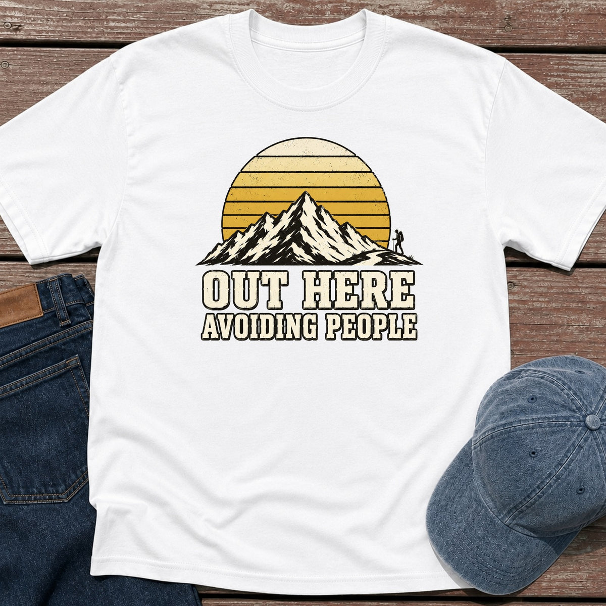 Avoiding People T-Shirt - White