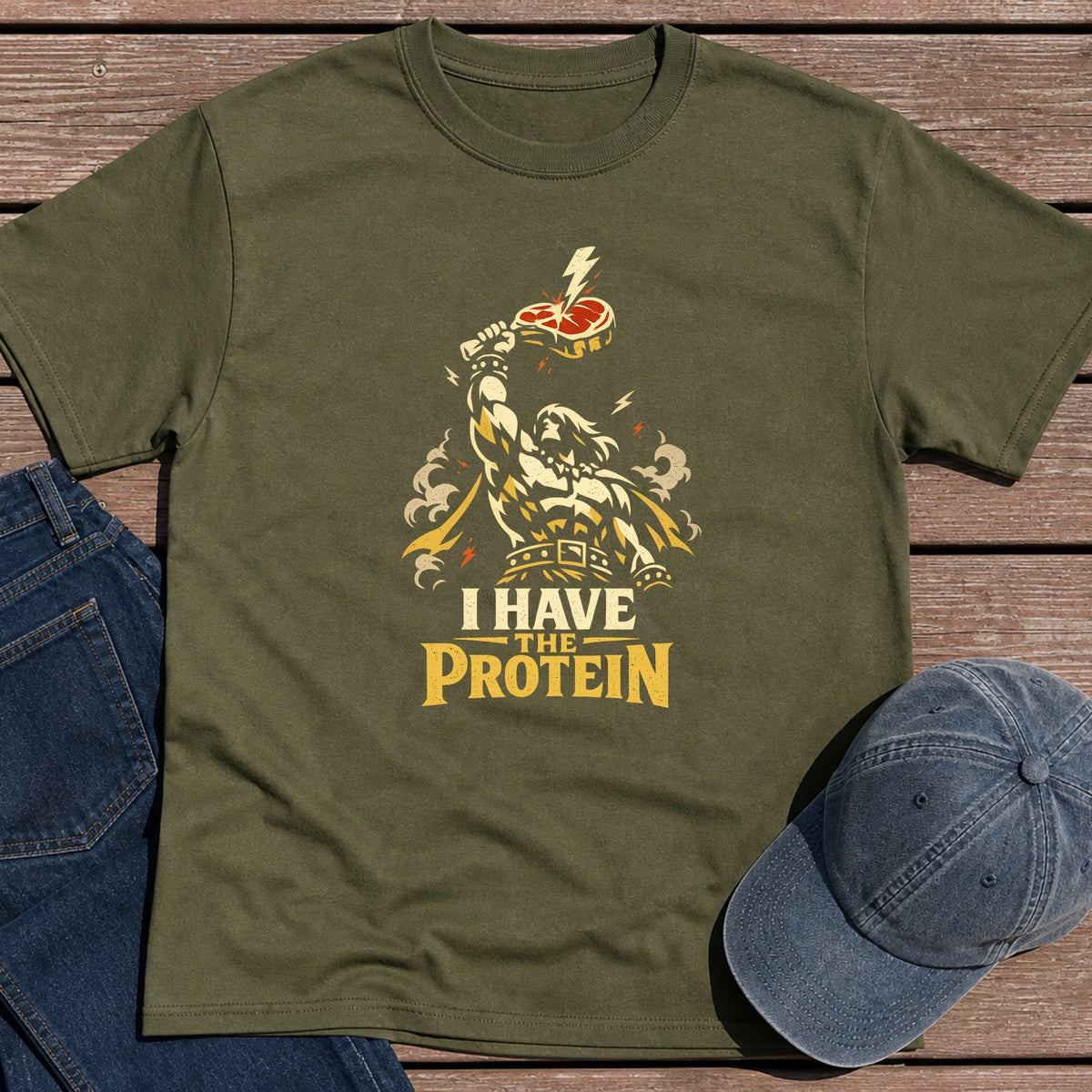 The Protein T-Shirt - Military Green
