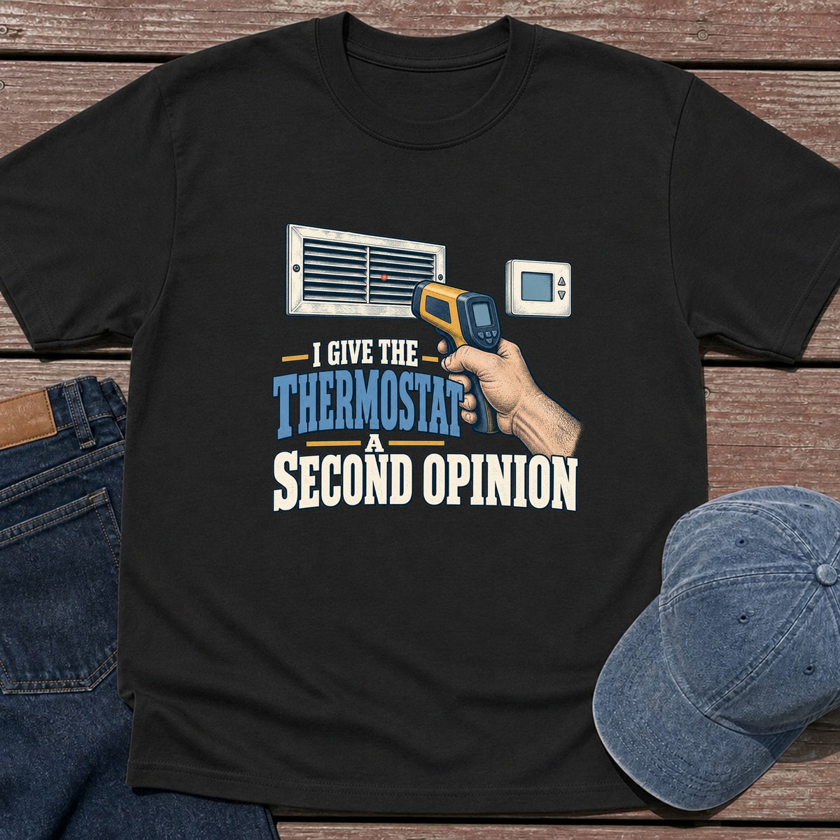 Thermostat Opinion T-Shirt - Black