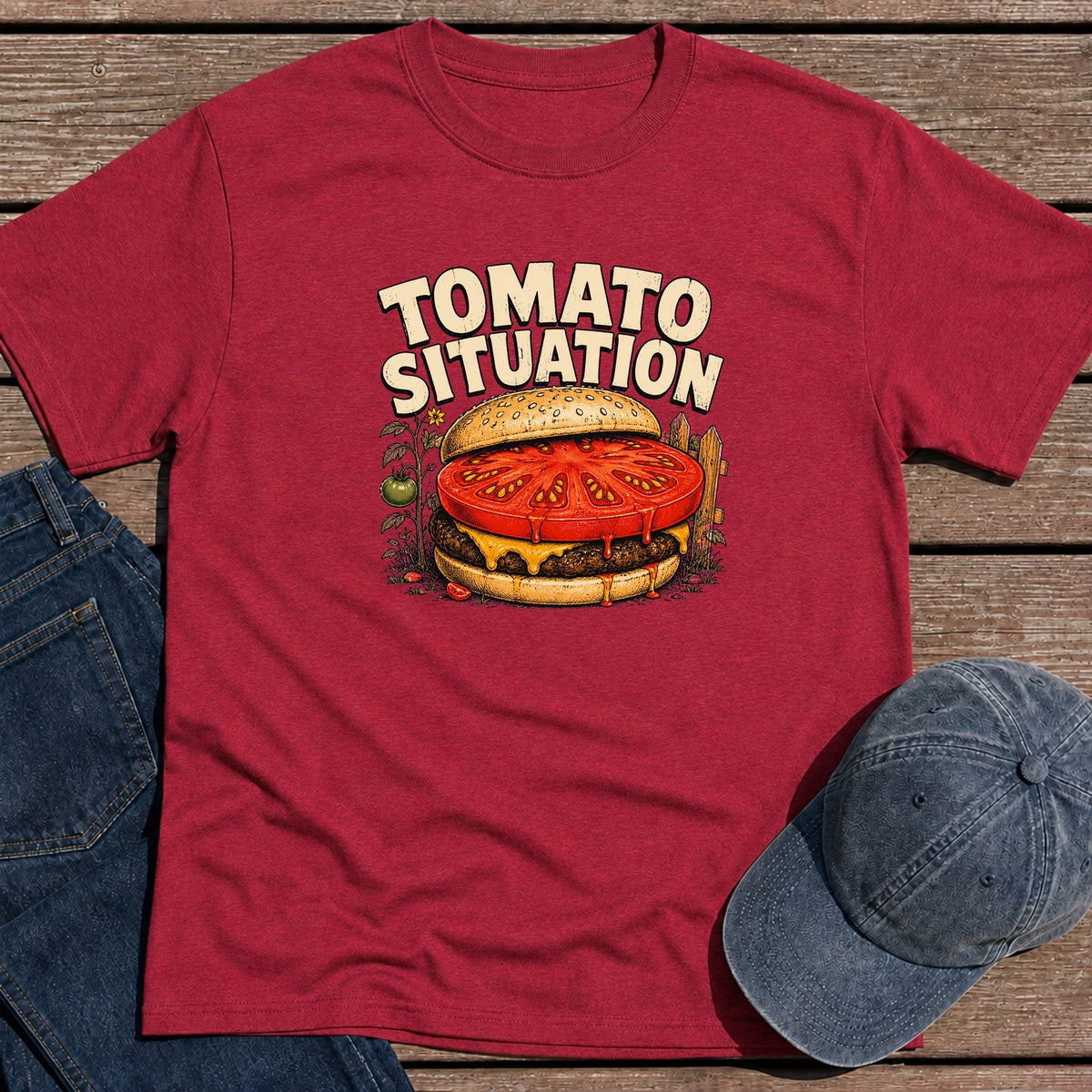 Tomato Situation T-Shirt - Antique Cherry Red