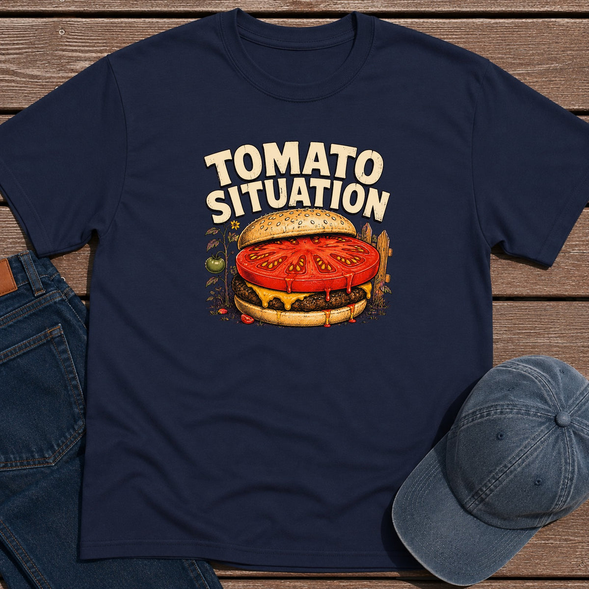 Tomato Situation T-Shirt - Navy
