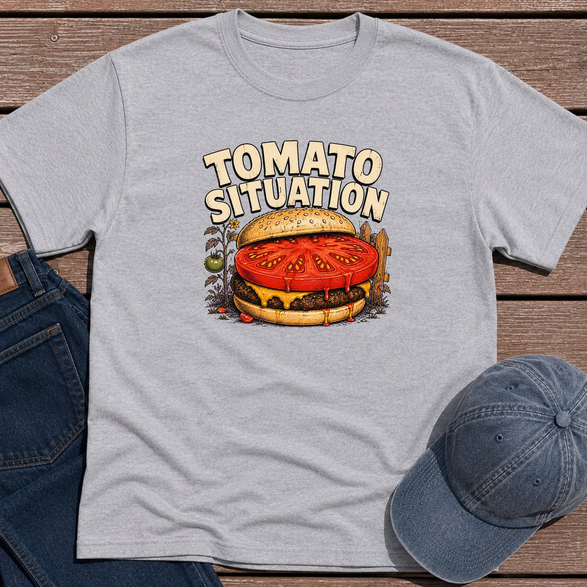 Tomato Situation T-Shirt - Sport Grey