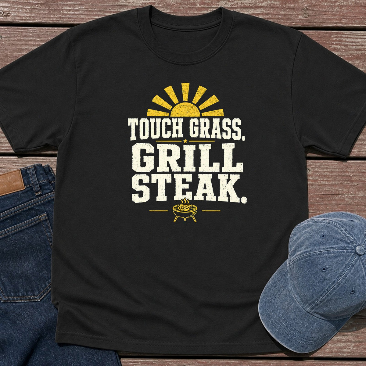 Touch Grass T-Shirt - Black