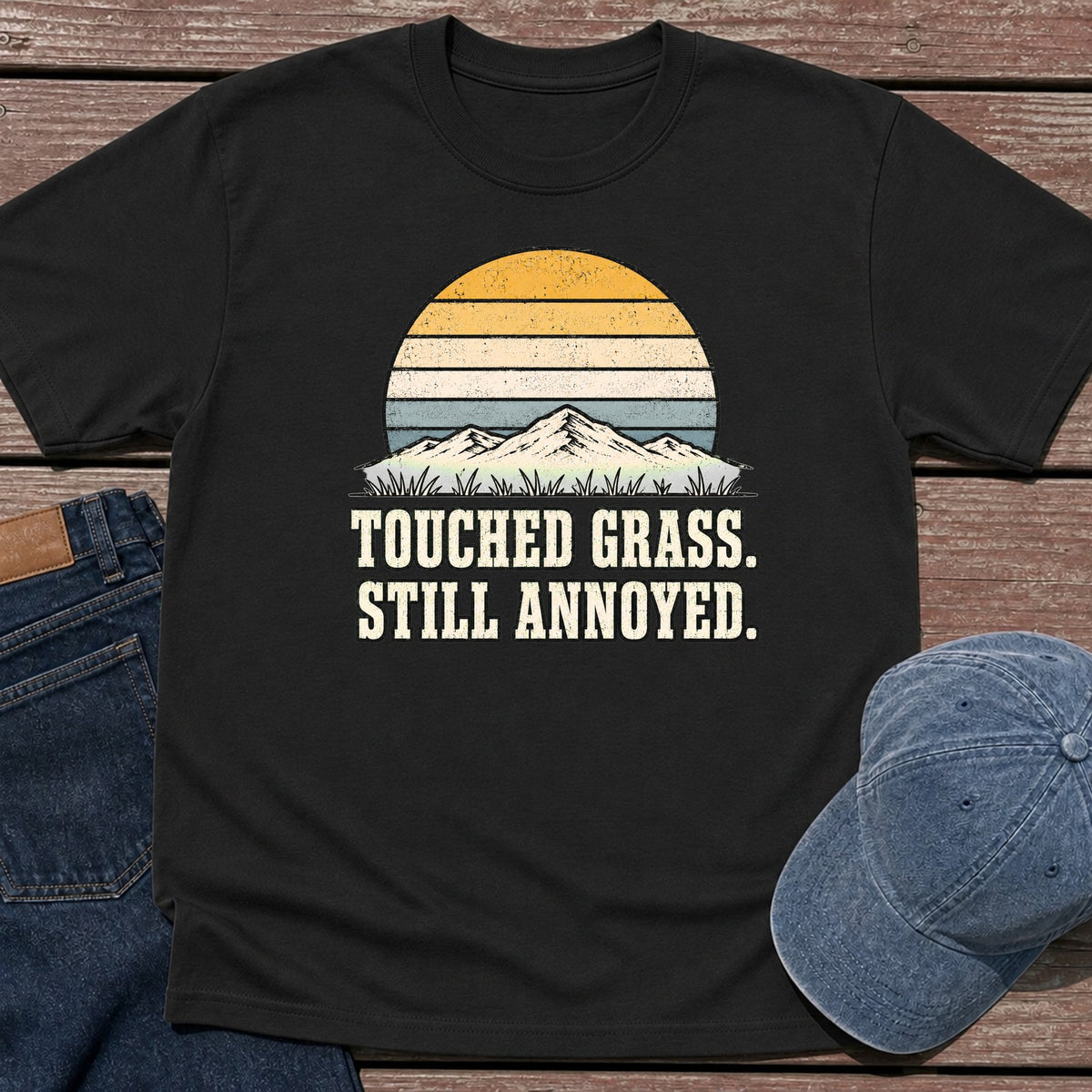 Touched Grass T-Shirt - Black