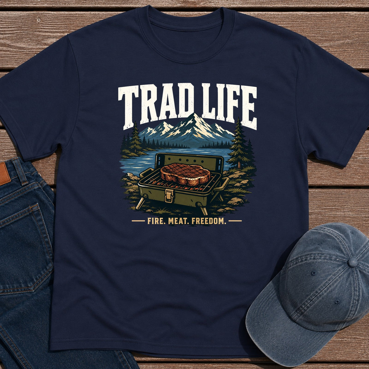 Trad Life T-Shirt - Navy