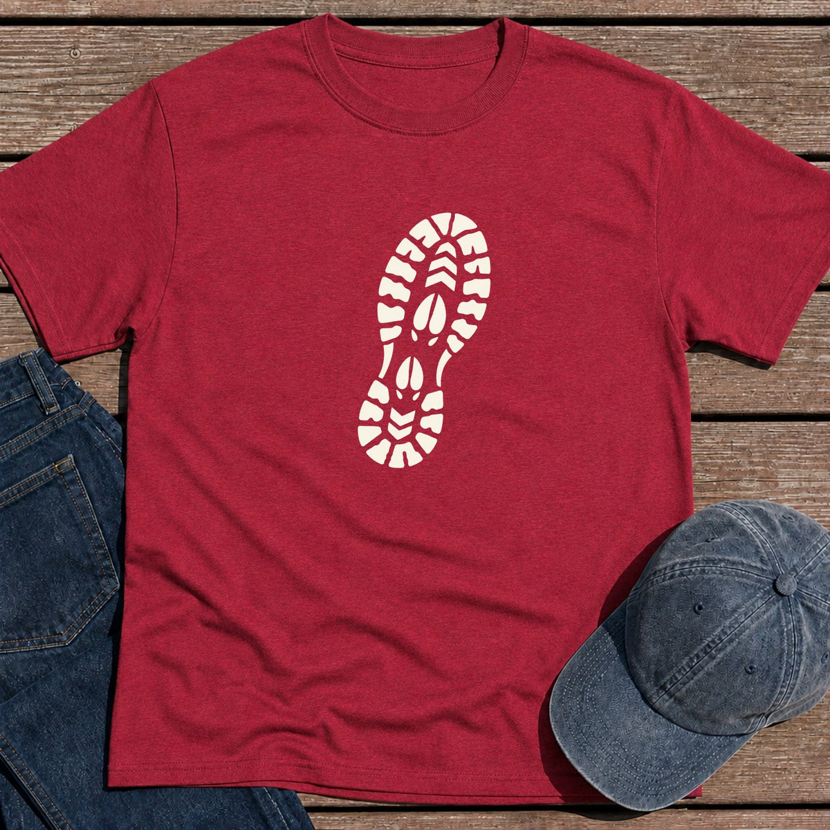 Trail Boot T-Shirt - Antique Cherry Red