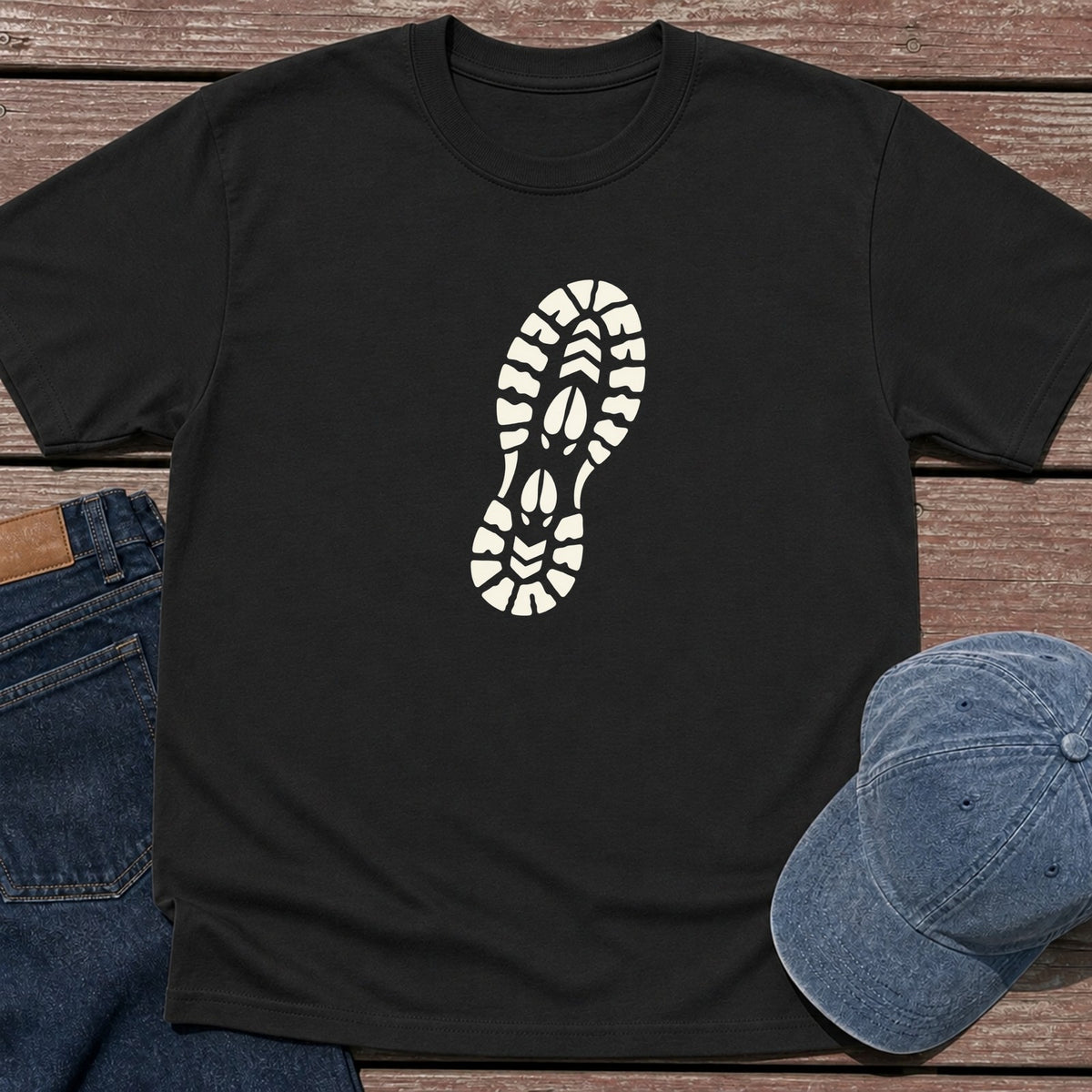 Trail Boot T-Shirt - Black